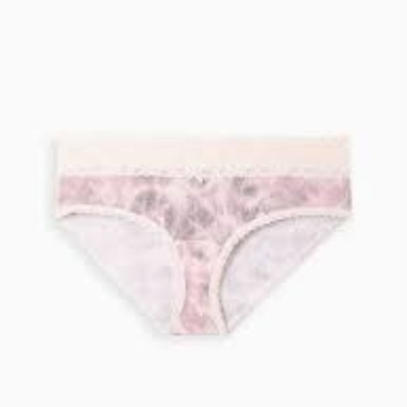 Torrid - WIDE LACE TRIM CHEEKY PANTY - COTTON LACE PINK - Picture 1 of 4
